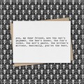 you, my dear friend, are the cat’s pajamas // funny and sarcastic friendship greeting card // best friend