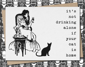 Cat Home Alone Card - Etsy