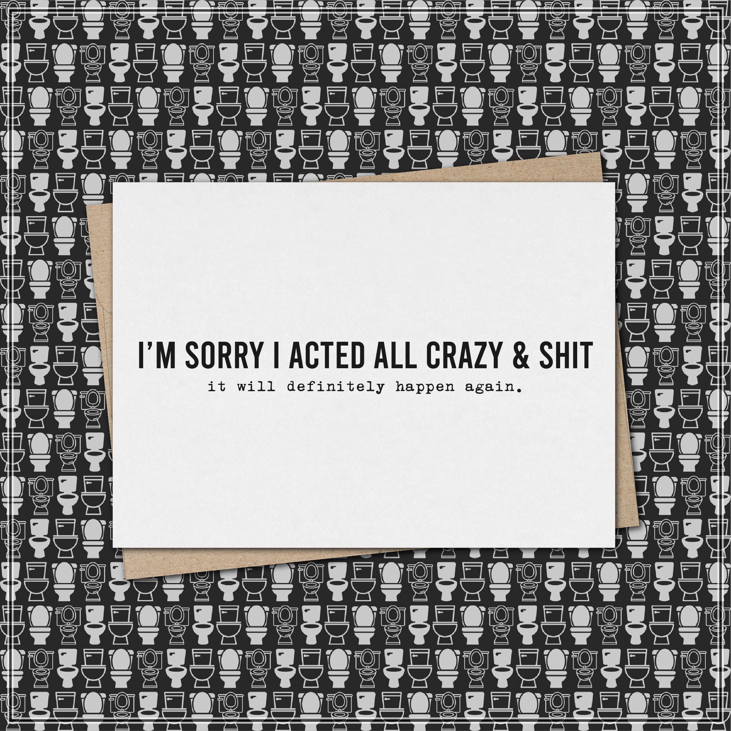 TRYARD : It Was Silly Of Me　サイン入り Sorry I Acted All Crazy & Shit // Funny and Sarcastic Apology