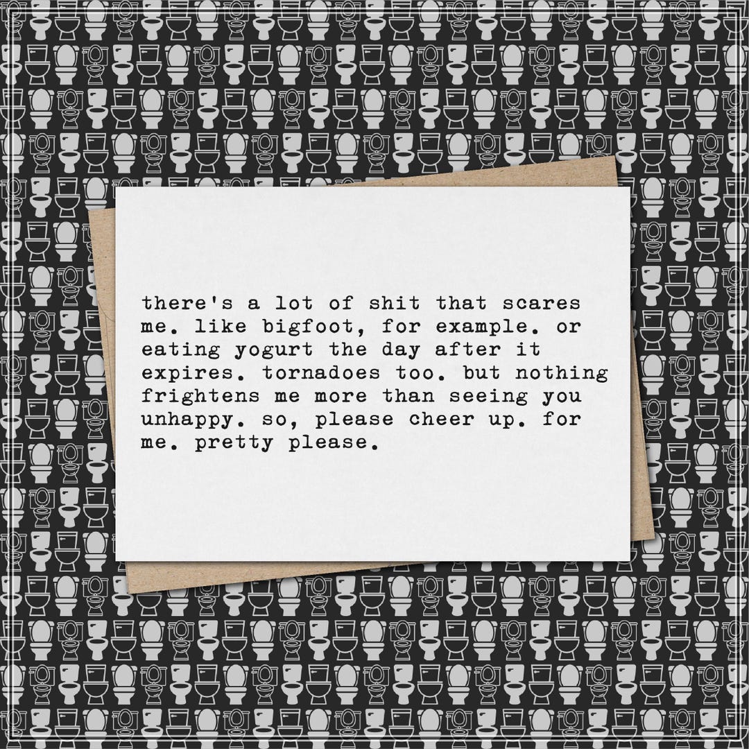 Please Cheer up // Funny & Sarcastic Sympathy Greeting Card - Etsy