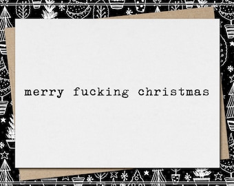 merry fucking christmas // funny and sarcastic christmas card