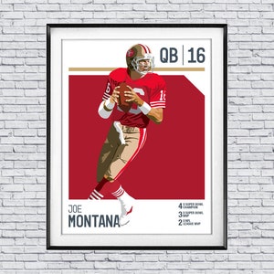 Joe Montana Art Print: Pop Surrealism Football Illustration