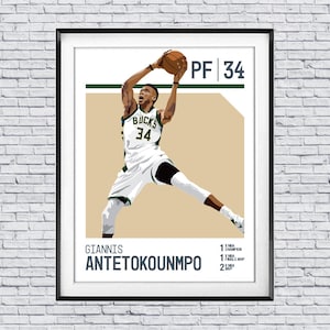 GIANNIS ANTETOKOUNMPO Art Print, Vector Illustration Poster, Pop Surrealism Inspired - Unique Original Illustration/Design