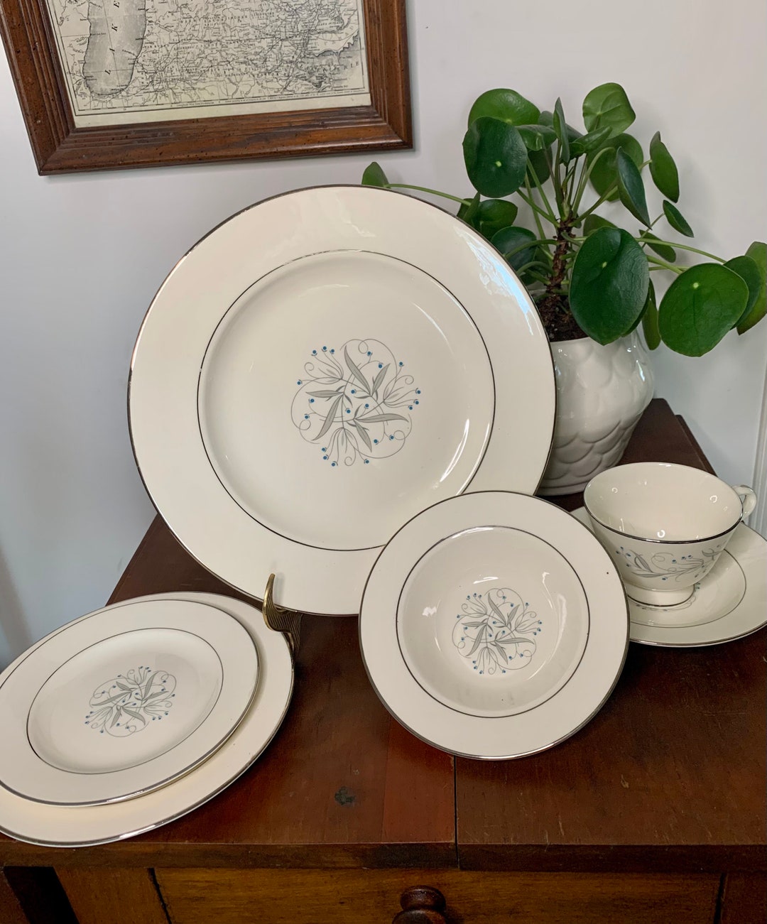 Homer Laughlin 1950s Celeste Dinnerware Etsy