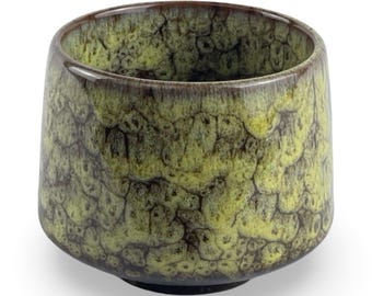 Japanese Verdant Everglade Tsutsu-gata Tea Cup - Shizen Cha