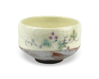 Japanese Budo Grape Hana Matcha Chawan Tea Bowl (Mini) - Shizen Cha