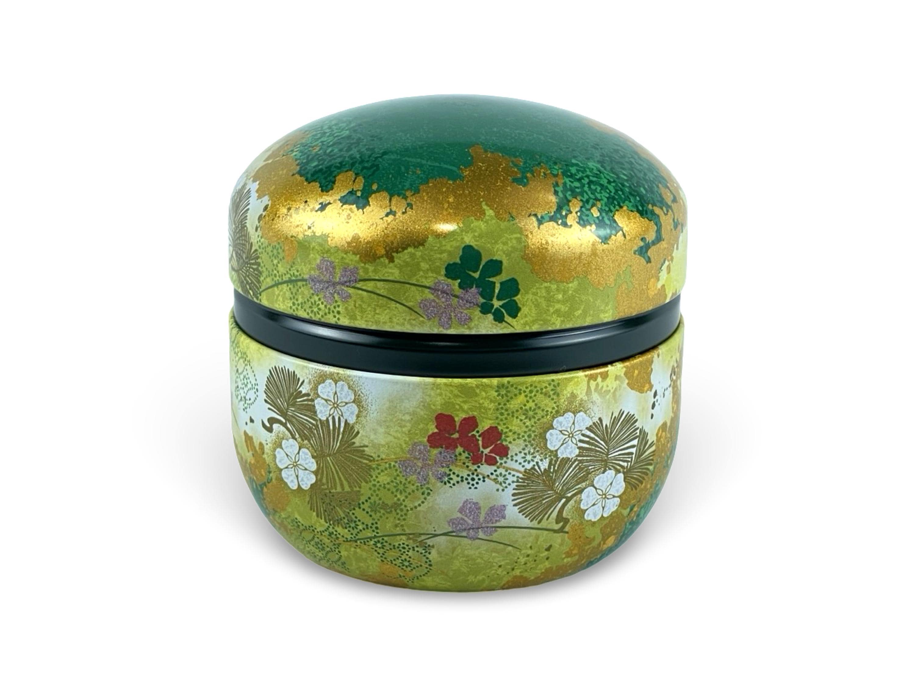 Japanese Haru Green Lacquered Tea Tin - Shizen Cha - Etsy