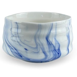 Japanese Blueberry Swirl Matcha Chawan Tea Bowl - Shizen Cha