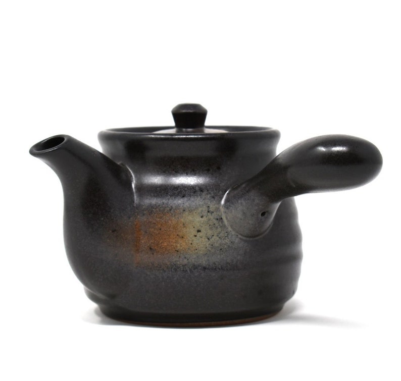 Kuro Bizen Black Kyusu Teapot