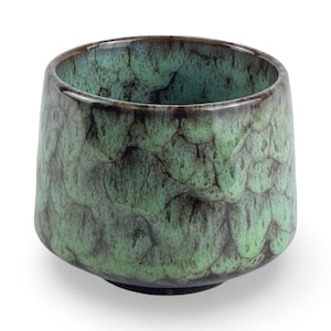 Japanese Forest Green Tsutsu-gata Tea Cup - Shizen Cha