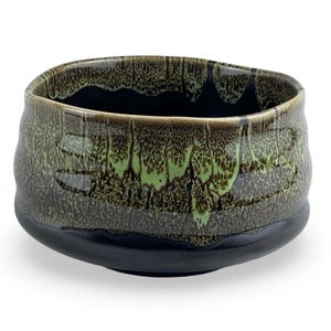 Japanese Fambe Green Matcha Chawan Tea Bowl - Shizen Cha