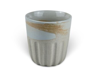 Japanese Pewter Gray Banko Tea Cup - Shizen Cha