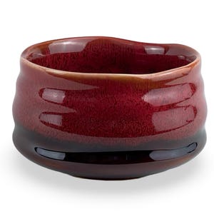 Japanese Fambe Red Matcha Chawan Tea Bowl - Shizen Cha