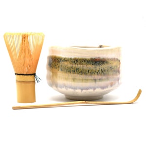 Japanese Iro Spattered Matcha Tea Bowl Set - Shizen Cha