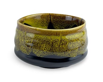 Japanese Fambe Yellow Matcha Chawan Tea Bowl - Shizen Cha