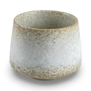 Japanese Snow Frost Tsutsu-gata Tea Cup - Shizen Cha
