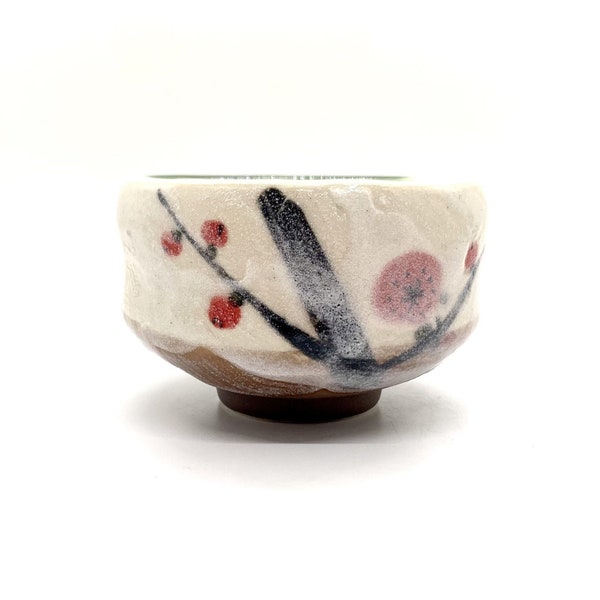 Japanese Handcrafted Hana Sakura Blossom Mini Matcha Chawan Tea Bowl - Shizen Cha