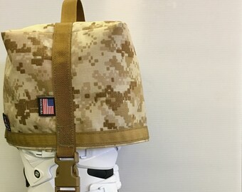 USMC MARPAT Desert Camouflage Pattern, Motocross Boot Carrier, W/ Optional Custom Embroidery