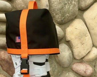 Orange Color Webbing, Motocross Boot Carrier, The BootGrabber