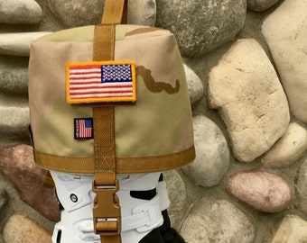 DCU Camouflage Pattern w/ reverse USA flag, Motocross Boot Carrier, W/ Optional Custom Embroidery