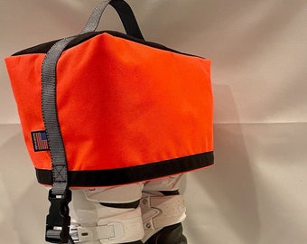 Orange Factory Color Panel, Motocross Boot Carrier, W/ Optional Custom Embroidery