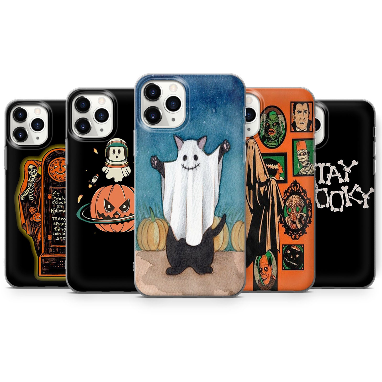 Vintage Halloween Theme Funny Cute and Scary/horror Phone Etsy