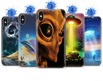 Alien, UFO, Area 51 art Phone case cover for iPhone Samsung & Huawei