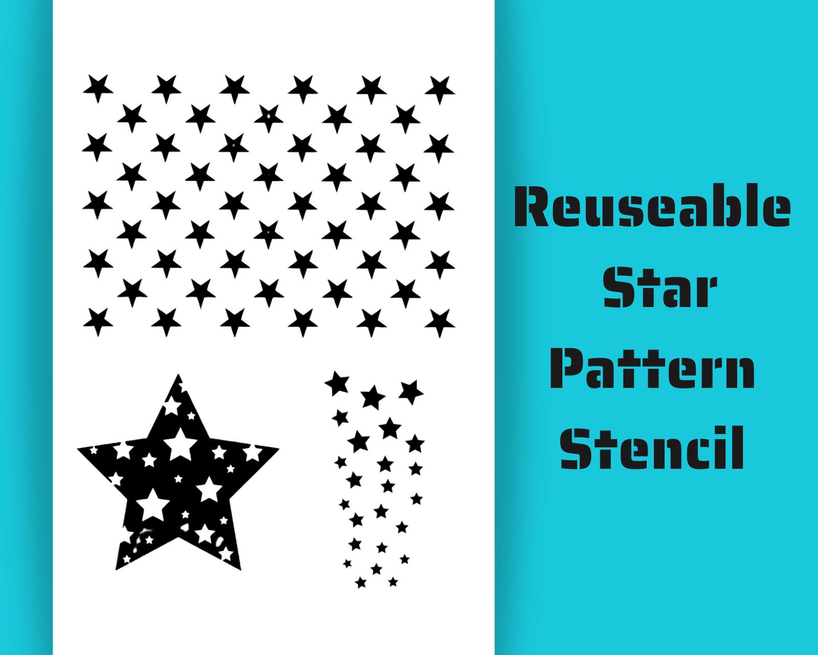 Shooting Star Pattern Stencil by OFFAIRCUSTOMS Any Colour | Etsy