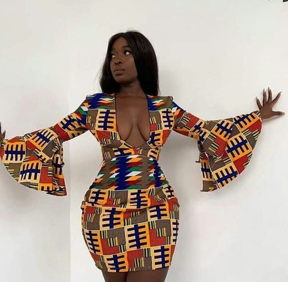 kente bodycon dress