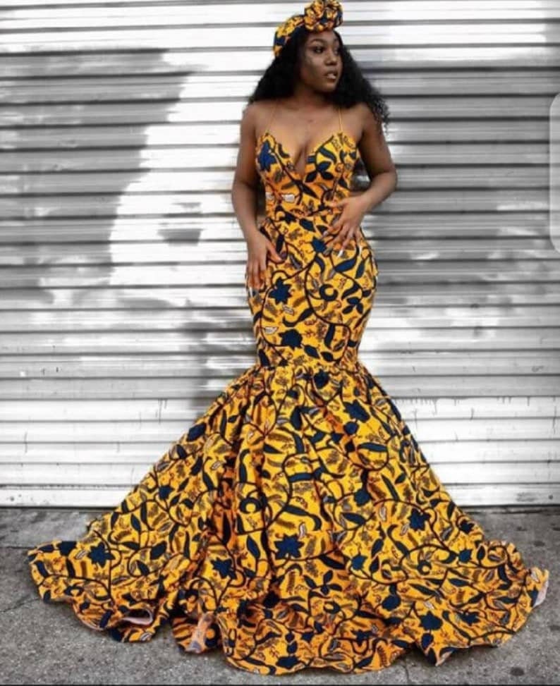 African Mermaid Dress / African Wedding Dress / African Etsy