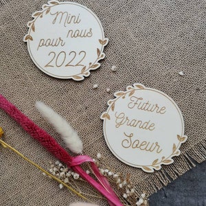 Carte annonce de grossesse, carte à message, annonce parrain marraine