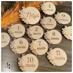 Cartes étape bébé, Carte étape personnalisée, carte étape, cadeau de naissance, carte étape en bois, papillons