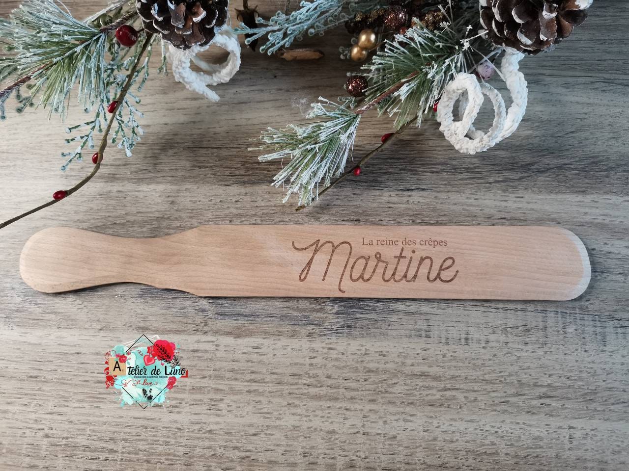 Spatule à Crêpes, Idée Cadeau, Spatule Personnalisée, Fête Des Mamans, Papas, Mamies, Papy, Marraine