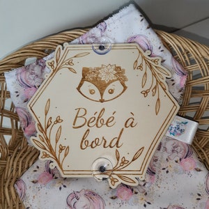 Baby on board plate, baby on board, wooden plate, car accessory