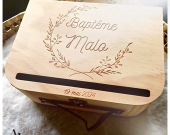Personalized baptismal urn, keepsake box,