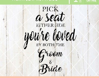 Pick A Seat Not a Side SVG clip art download in format PNG JPEG For Silhouette Cameo Cricut vinyl embroidery