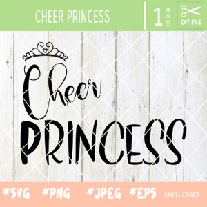 Cheer Princess SVG PNG Clipart - Cheerleading Queen - Instant Download