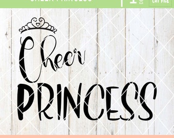 Cheer Princess SVG PNG Clipart - Cheerleading Queen - Instant Download