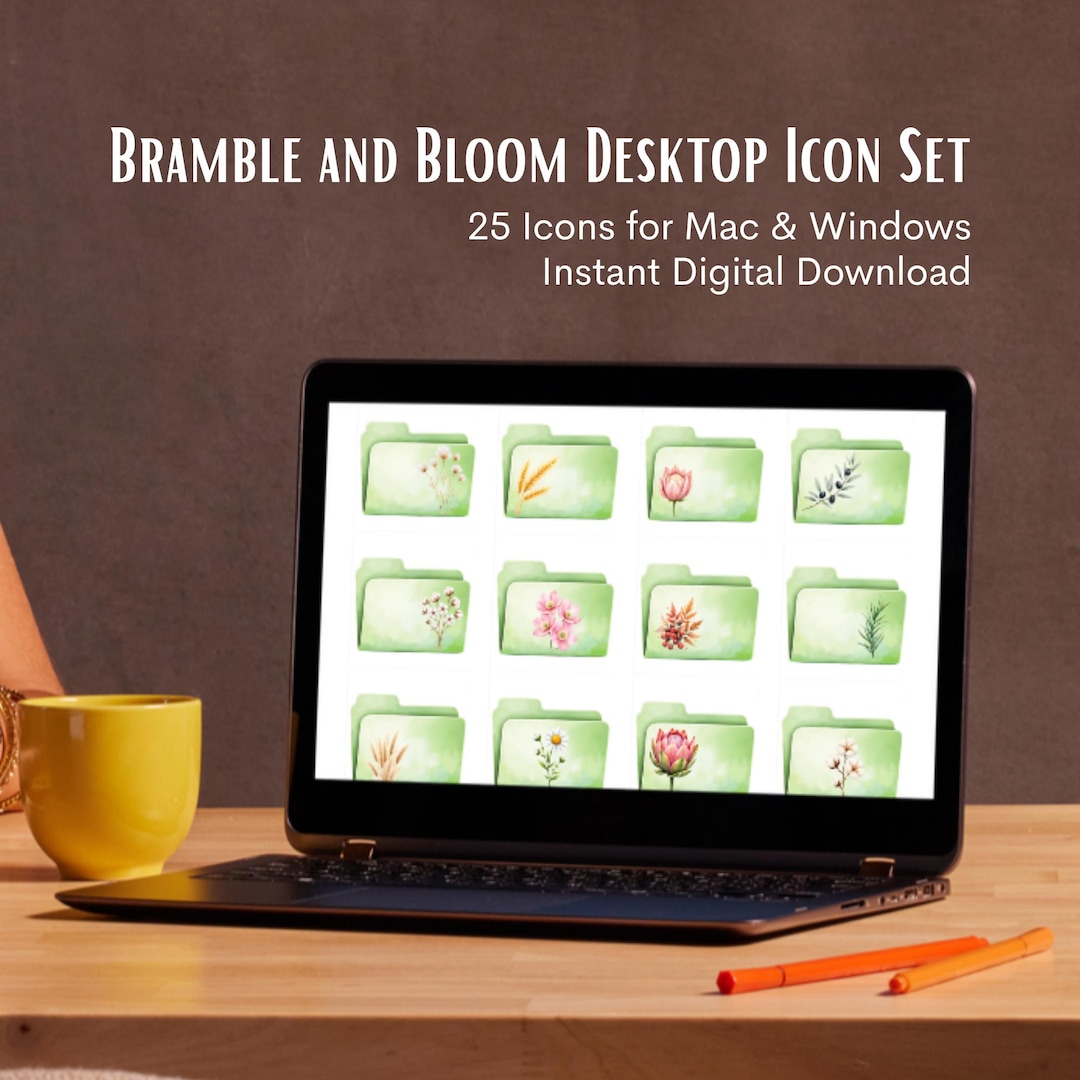 Bramble and Bloom Folder Icon Set, 25 Icons Mac and Windows ...