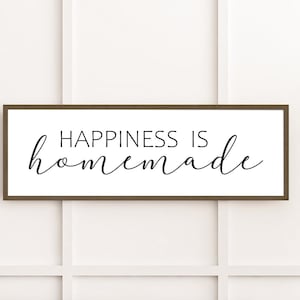 Kitchen Signs | Kitchen Wall Decor | Happiness Is Homemade Wood Sign | Farmhouse Kitchen | Kitchen Wall Art | Dining Room Wall Decor