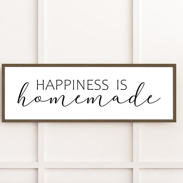 Kitchen Signs | Kitchen Wall Decor | Happiness Is Homemade Wood Sign | Farmhouse Kitchen | Kitchen Wall Art | Dining Room Wall Decor