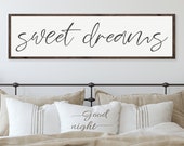 Master Bedroom Sign Sweet Dreams Wood Sign Bedroom Wall Decor Sign For Bedroom Wood Framed Sign Sign Above Bed Bedroom Wall Art