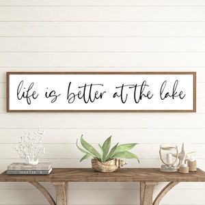 lake house decor, life is better at the lake sign, lake house sign, lake house wall decor, lake life wood sign for summer home,lake wall art