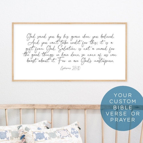 Custom Bible Verse Wall Artcustom Scripturewood Framed Etsy