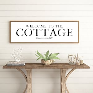 Personalized Welcome To The Cottage Sign, Custom Wood Sign, Sign For Cottage, Lake House Sign, Lake House Wall Decor, Lake House Gift