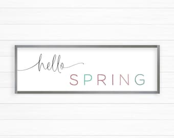 Hello Spring | Hello Spring Wood Sign | Spring Decor | Farmhouse Sign | Spring Sign | Farmhouse Decor | Spring | Easter Decor
