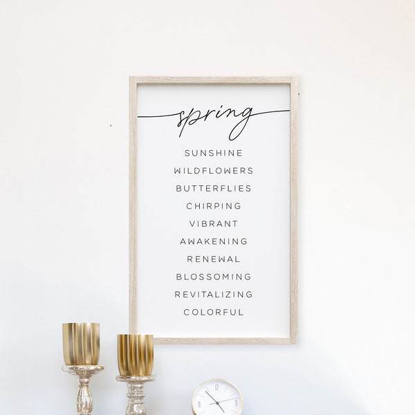 Small Spring Sign - Etsy