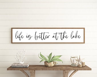 lake house decor, life is better at the lake sign, lake house sign, lake house wall decor, lake life wood sign for summer home,lake wall art