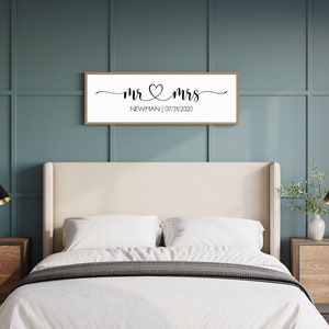 Custom Mr and Mrs Wood Sign, Personalized Wedding Gift