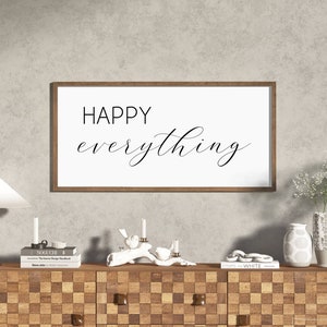 Home Wall Decor | Wall Decor | Wood Signs | Happy Everything | Choose Happy Signs | Living Room Signs | Inspirational Signs